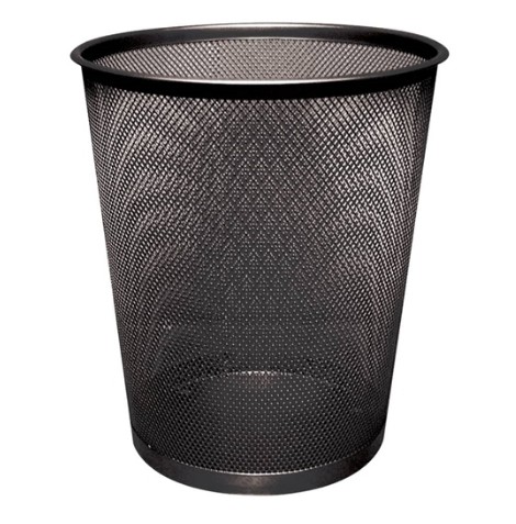Cestino gettacarte in metallo Q Connect H.34,5x29,5 cm 19 lt