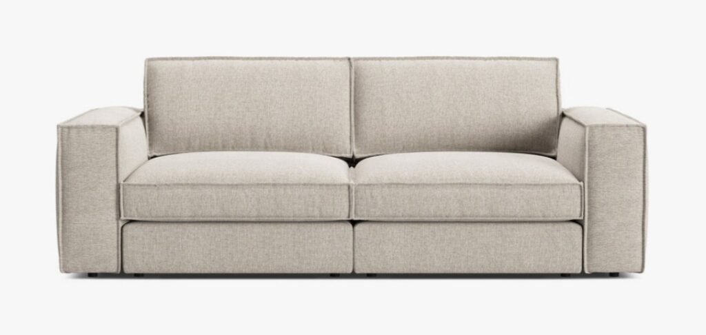Divano 3 posti Pola in tessuto strutturato – 236x103x88 cm