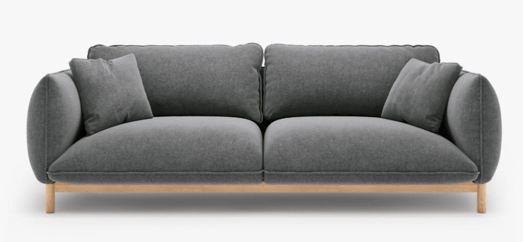 Divano Ada 3 posti in tessuto strutturato – 208x101x78 cm