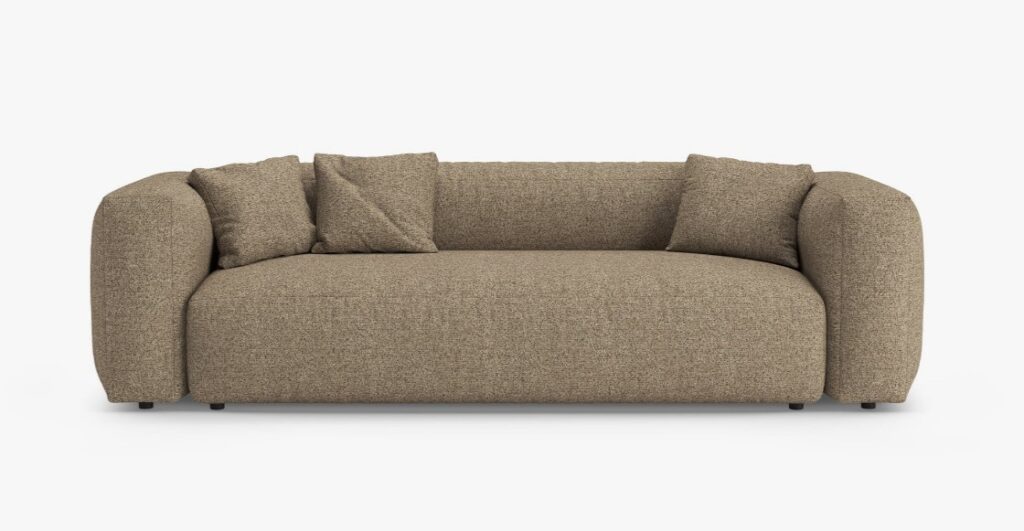 Divano letto Martina 3 posti in Bouclé Monet – L264 cm
