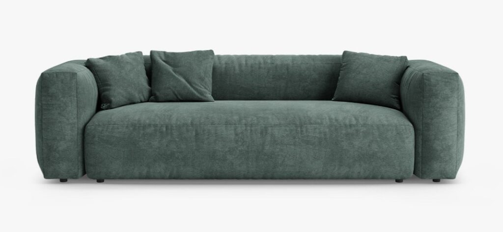 Divano letto Martina 3 posti in velluto – L264 cm