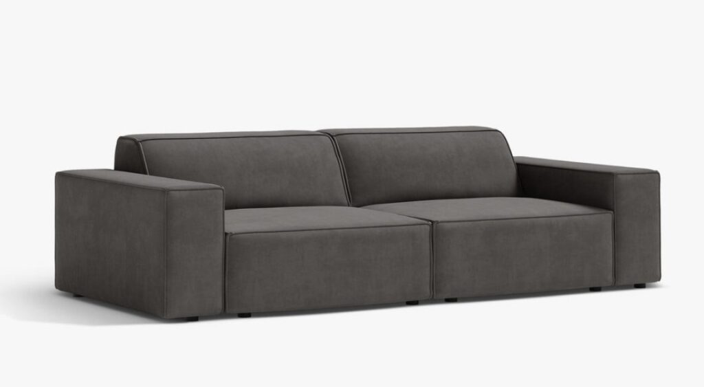 Divano modulare Jodie 3 posti in velluto – L204 cm