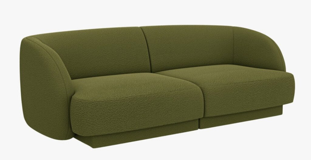 Divano modulare Miley 2 posti in tessuto Bouclé Baloo – L180 cm