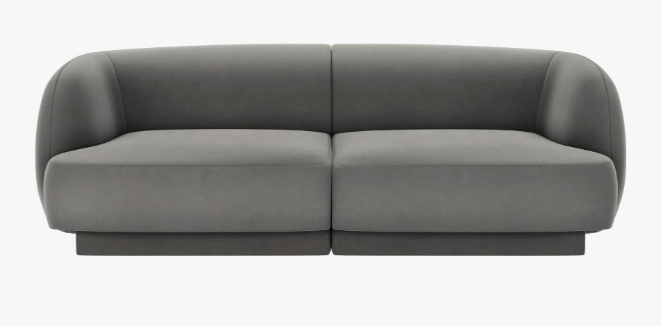 Divano modulare Miley 2 posti in velluto – L180 cm