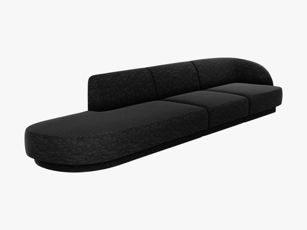 Divano modulare Miley 4+ posti in tessuto – L323 cm
