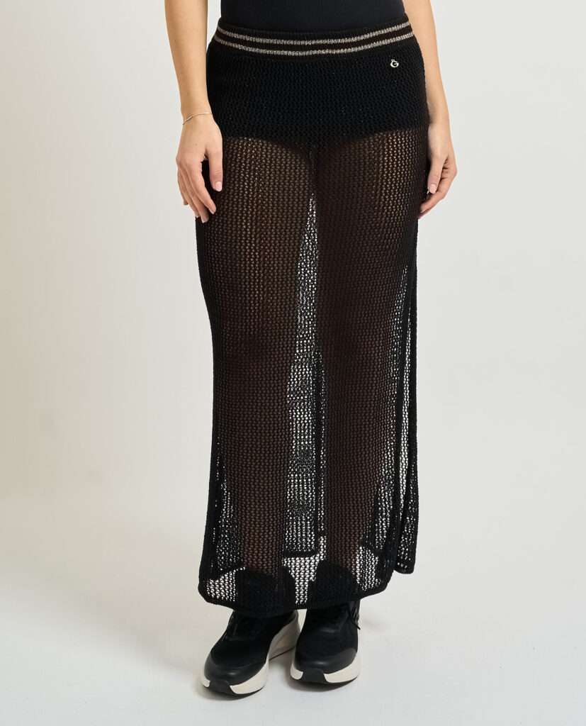 Gonna donna Gaelle Paris in maglia con traforature