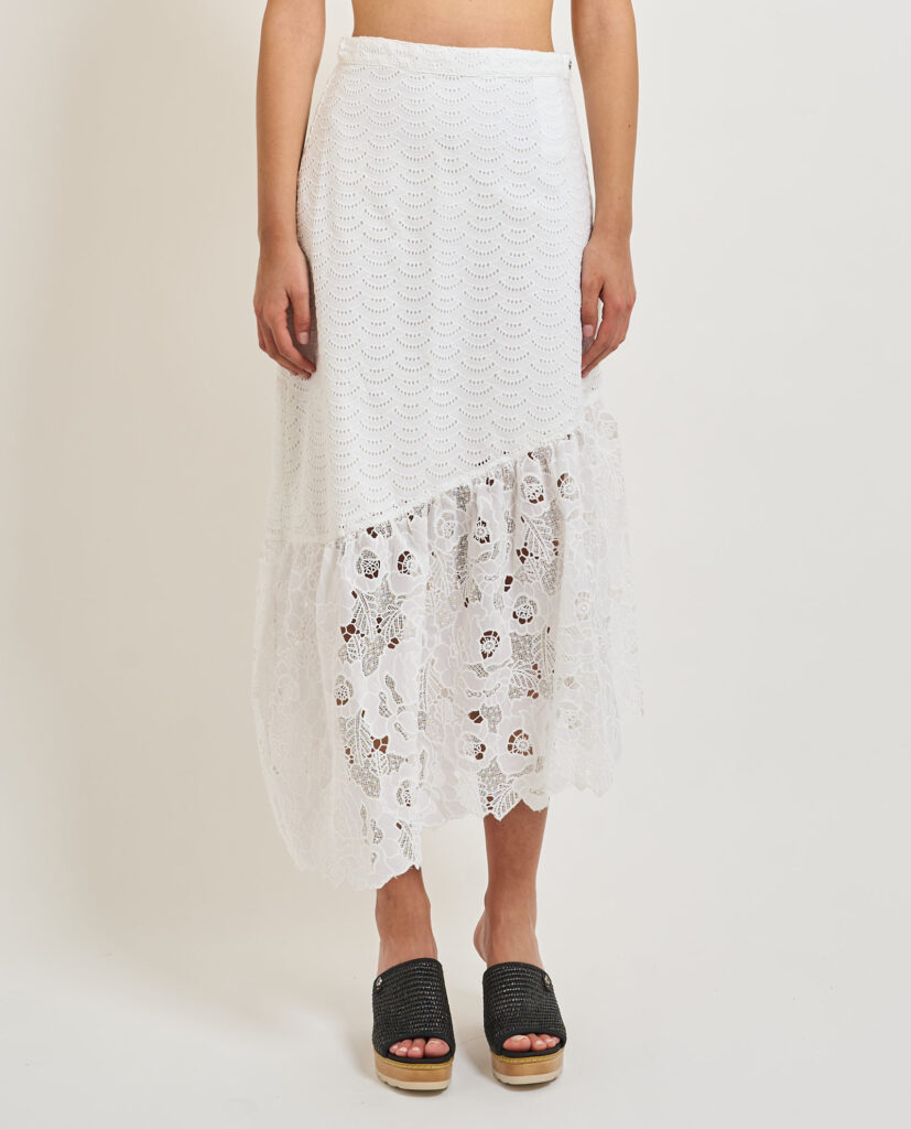 Gonna midi Guess svasata con occhielli