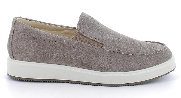 Mocassini da uomo grigio beige con elastico