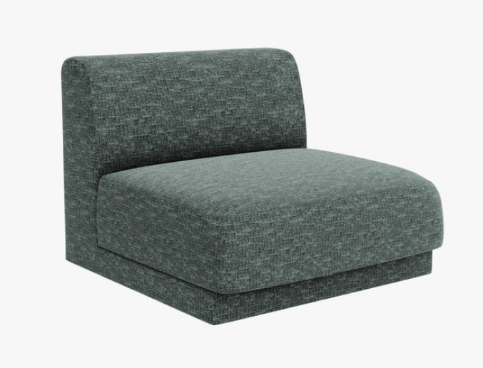 Modulo centrale Miley senza braccioli in tessuto – L90 cm