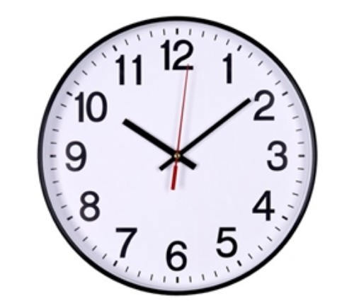 Orologio da parete in plastica Office Products Ø 30 cm nero 13223011