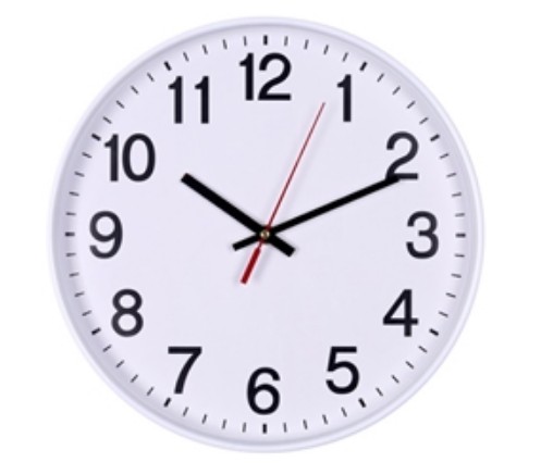 Orologio da parete in plastica Office Products Ø 34 cm bianco 13223411