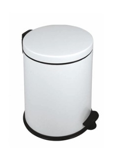 Pattumiera a pedale New bin basic 260x360 mm acciaio verniciato bianco