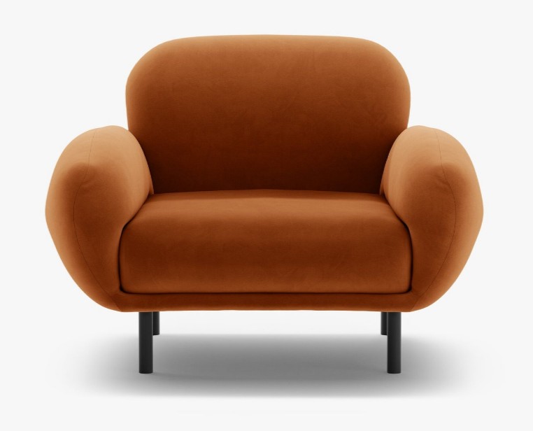 Poltrona Poppy in velluto – 72x90x82 cm