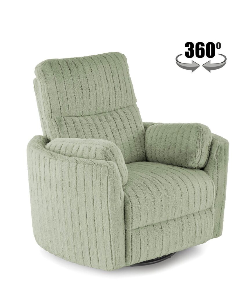 Poltrona Relax Pegas in tessuto menta – 110×100–170×108–81 cm