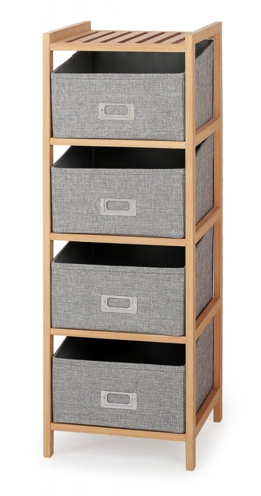 Scaffale REG10 in legno naturale grigio – H83 cm