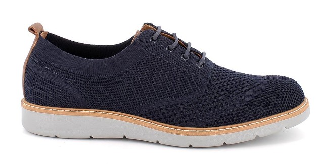 Scarpe da uomo blu con lacci3