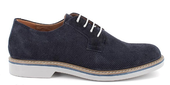 Scarpe eleganti da uomo blu con lacci1
