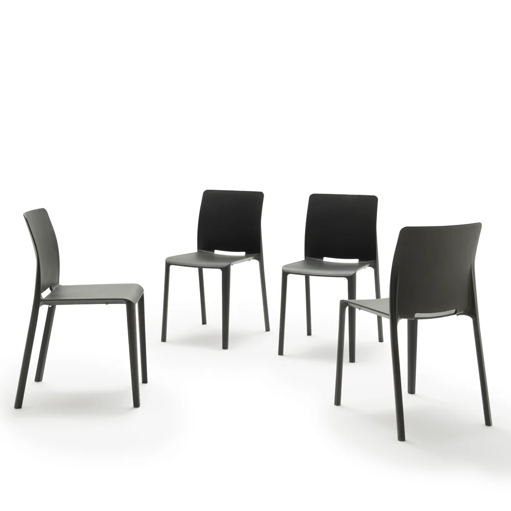 Sedie Emma, Set da 4, Nero