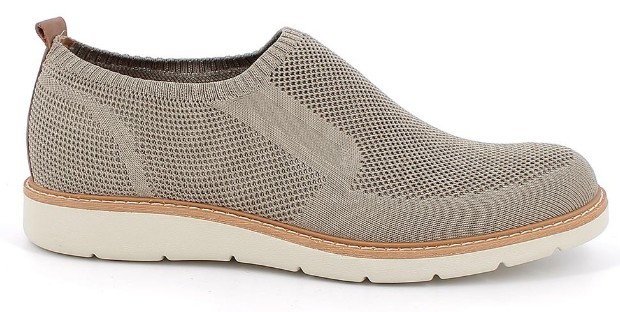 Slip on calzino da uomo beige con elastico