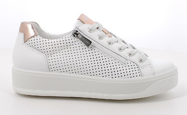Sneakers da donna bianco con zip