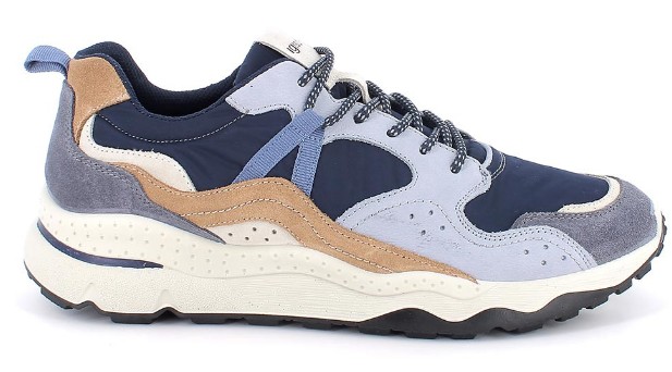 Sneakers da uomo blu con lacci4