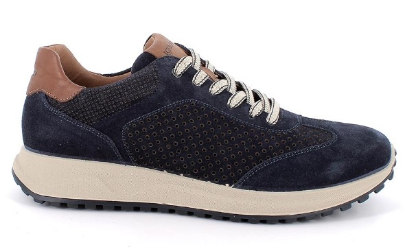 Sneakers da uomo blu con lacci5