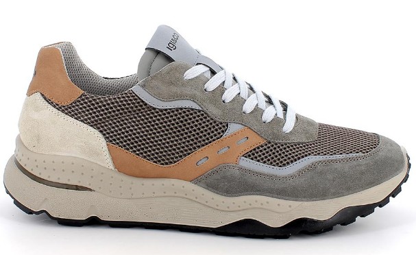 Sneakers da uomo verde con lacci