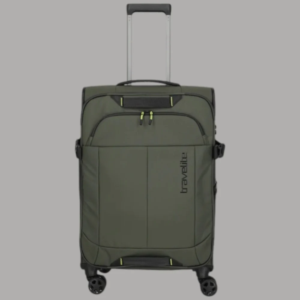 Trolley Travelite Briize Espandibile Khaki con Chiusura TSA1