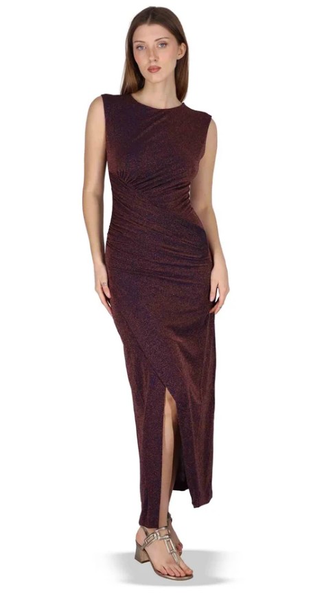 Abiti Long Draped in jersey blu Donna JABAB0001 F1485 1260