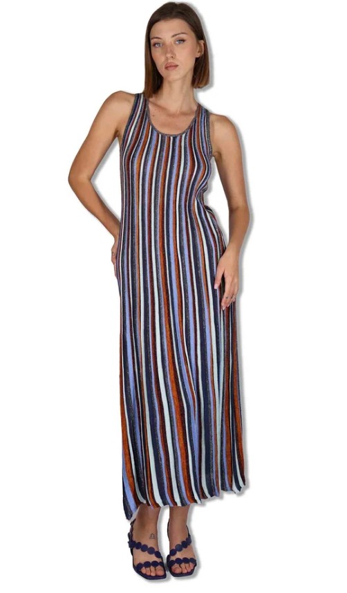 Abiti lunghi Flexage Stripes a righe verticali azzurro Donna JF951378211 81B99
