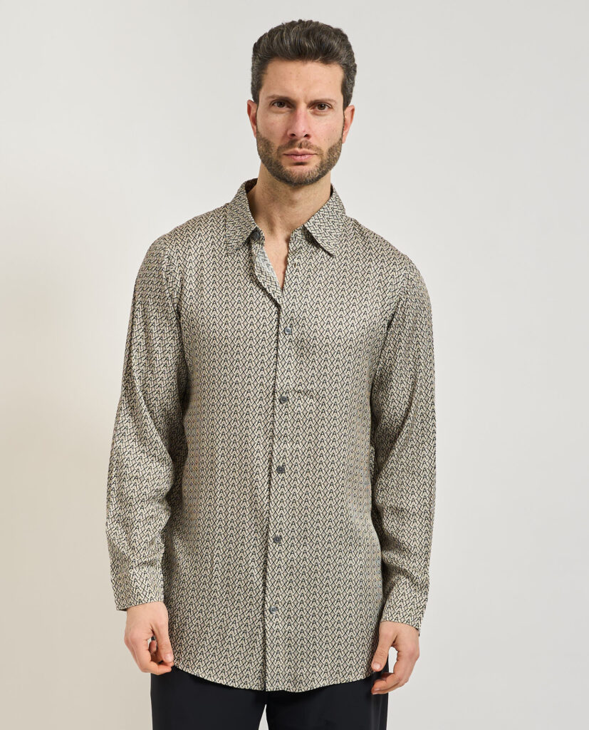 Camicia a maniche lunghe AX uomo con iniziali logo
