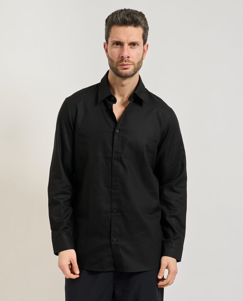 Camicia casual uomo AX in jacquard di cotone