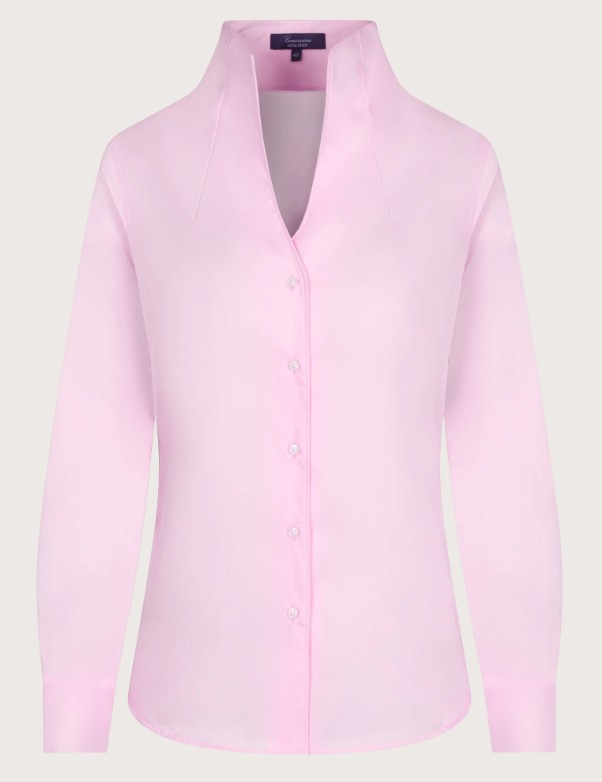 Camicia dahlia non iron donna in pin point stretch rosa