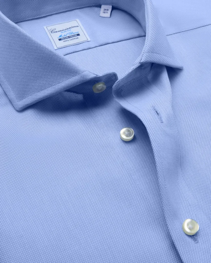 Camicia non iron royal oxford azzurra slim berna francese