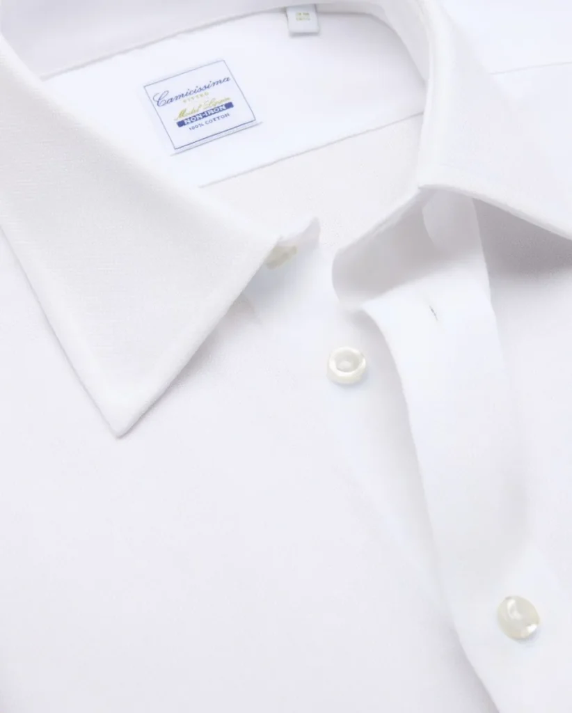 Camicia non iron royal oxford bianca extra slim fitted lipsia italiano