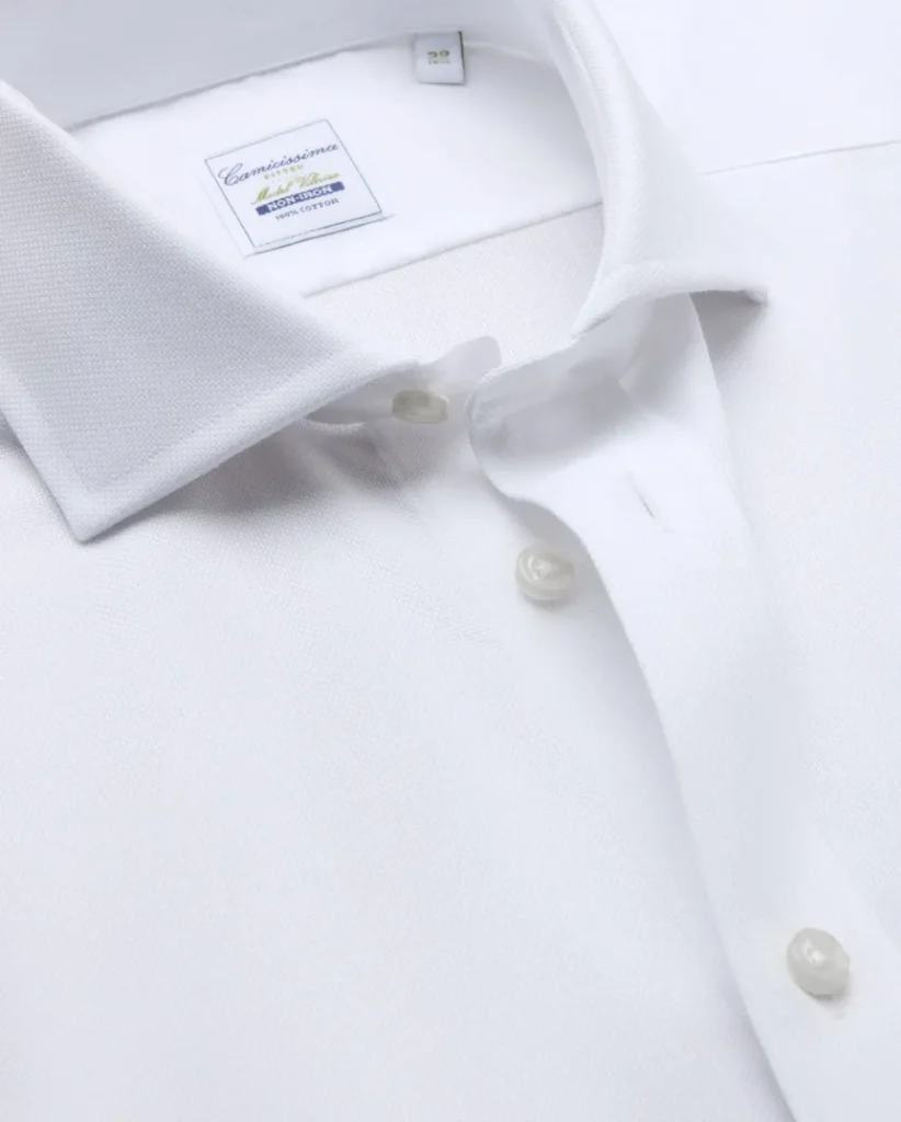 Camicia non iron royal oxford bianca extra slim fitted vilnius francese
