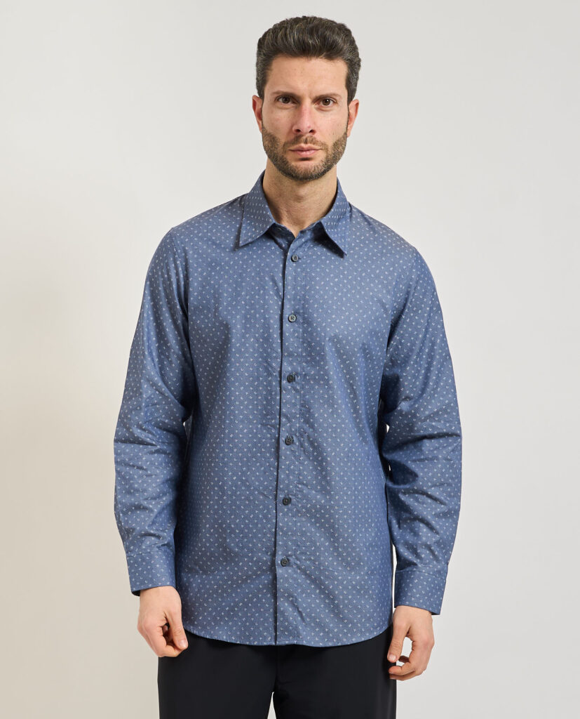 Camicia uomo AX con microfantasia all over