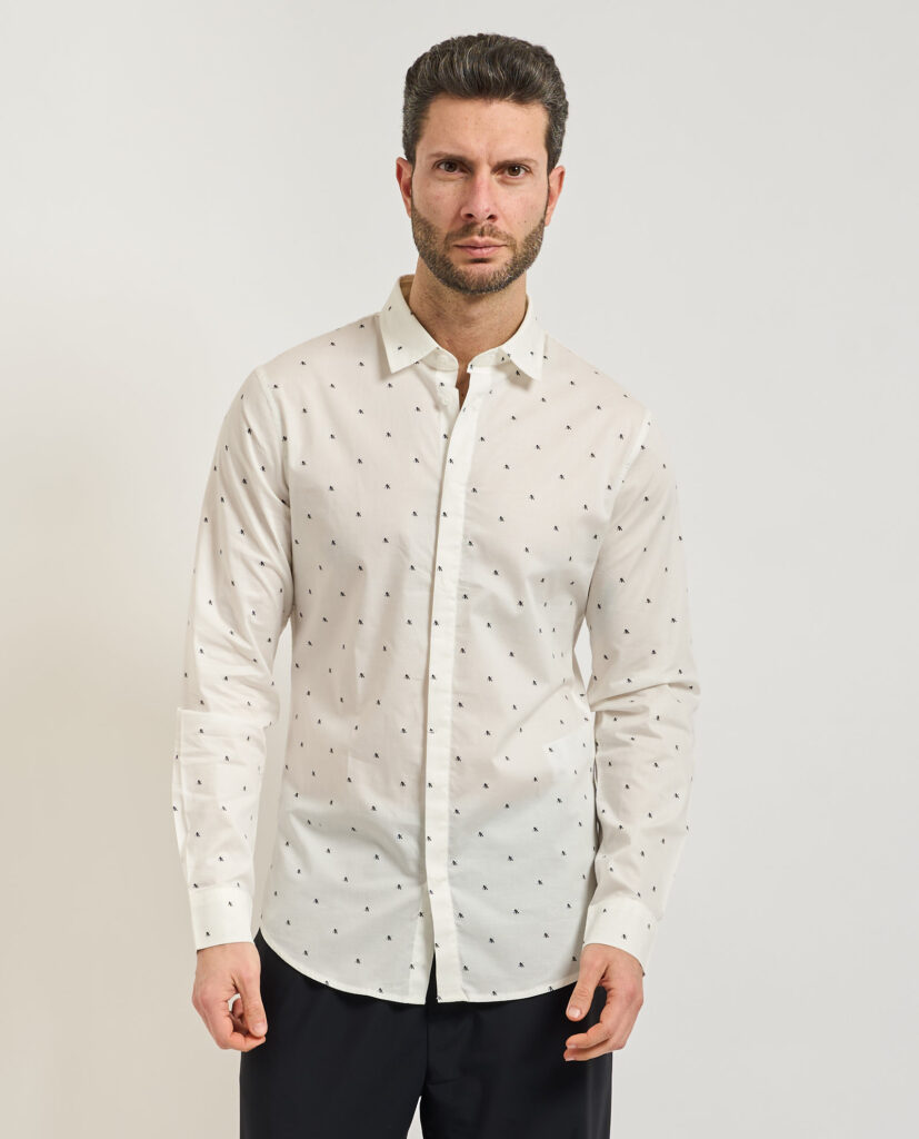 Camicia uomo Armani Exchange con motivo geometrico1