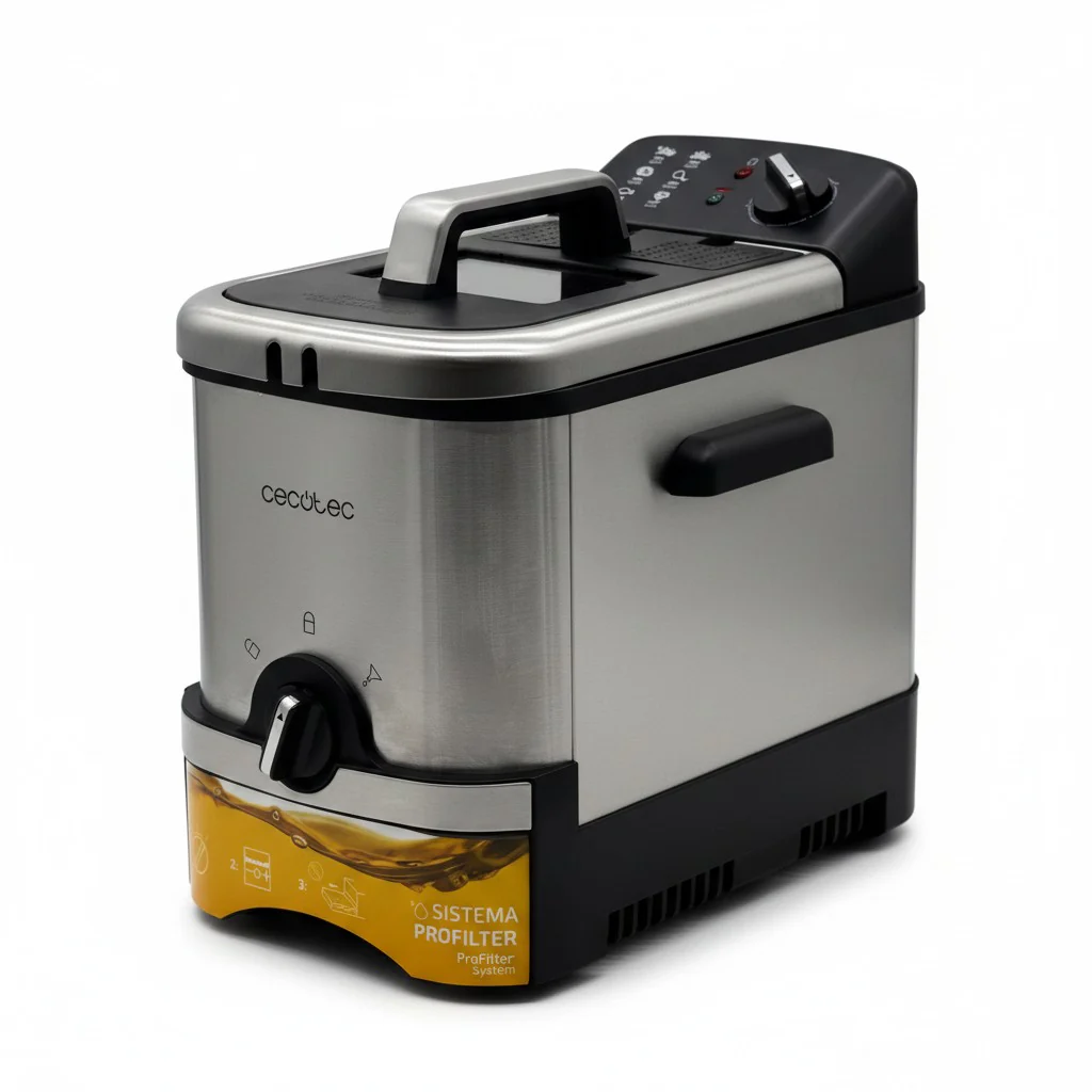 Cecotec CleanFry 3000 ProFilter – Friggitrice elettrica 3 L in acciaio inox