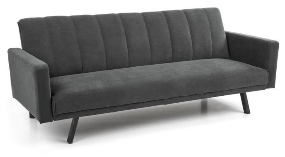Divano Armando in velluto grigio – H78 cm