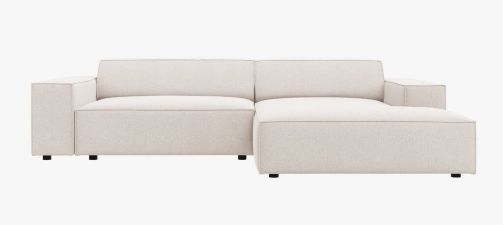 Divano angolare modulare Jodie in tessuto Megan – L224 cm