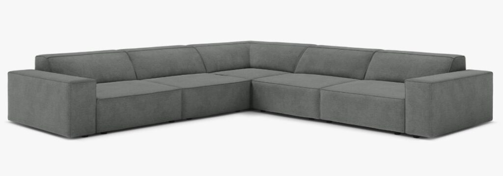 Divano angolare modulare simmetrico Jodie in tessuto Liberty – L283 cm