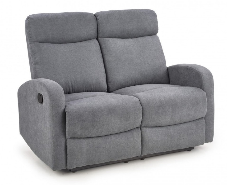 Divano reclinabile Oslo 2 in tessuto grigio scuro – H100 cm