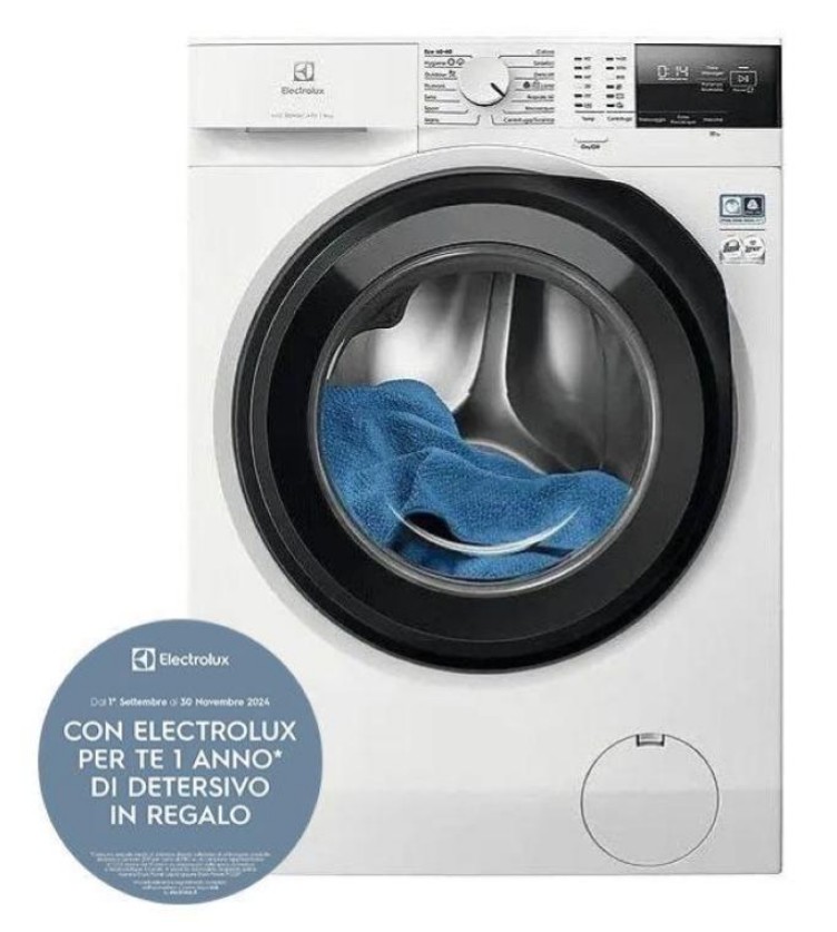 Electrolux ew6f29g serie 600 lavatrice a carica frontale 9 kg, 1400 rpm, classe a, tecnologia sensicare, programma anti allergy, (84,7x59,7x63,6 cm), bianco