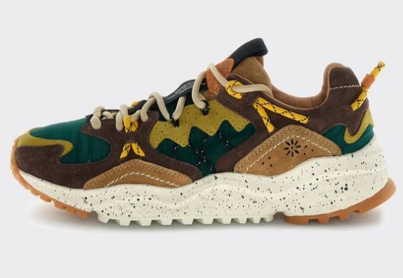 Flower Mountain Sneakers Yamabushi Uni Suede Nylon Dark Brown Green Bottle Zucca