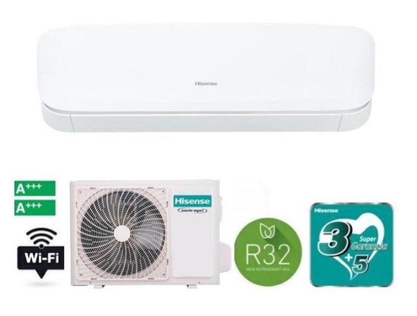 Hisense condizion. 9000btu a+++ a+++ fresh air wifi qj25xj3ag as25xv04w