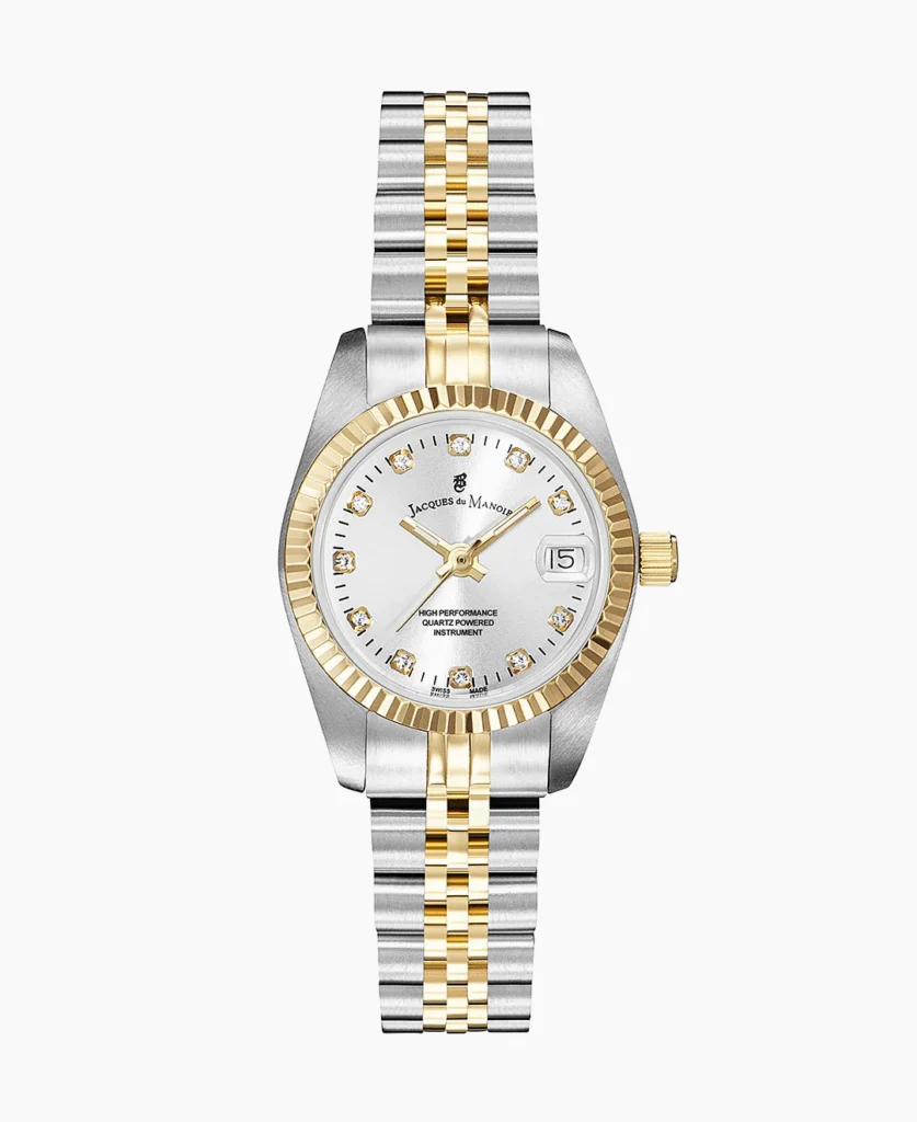 Inspiration Elegance 26MM Three hands Date Two tone Silver dial Stainless steel swiss watch
