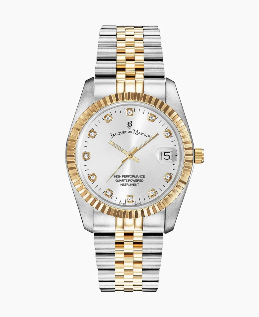 Inspiration Elegance 36MM Three hands Date Two tone Silver dial Stainless steel swiss watch