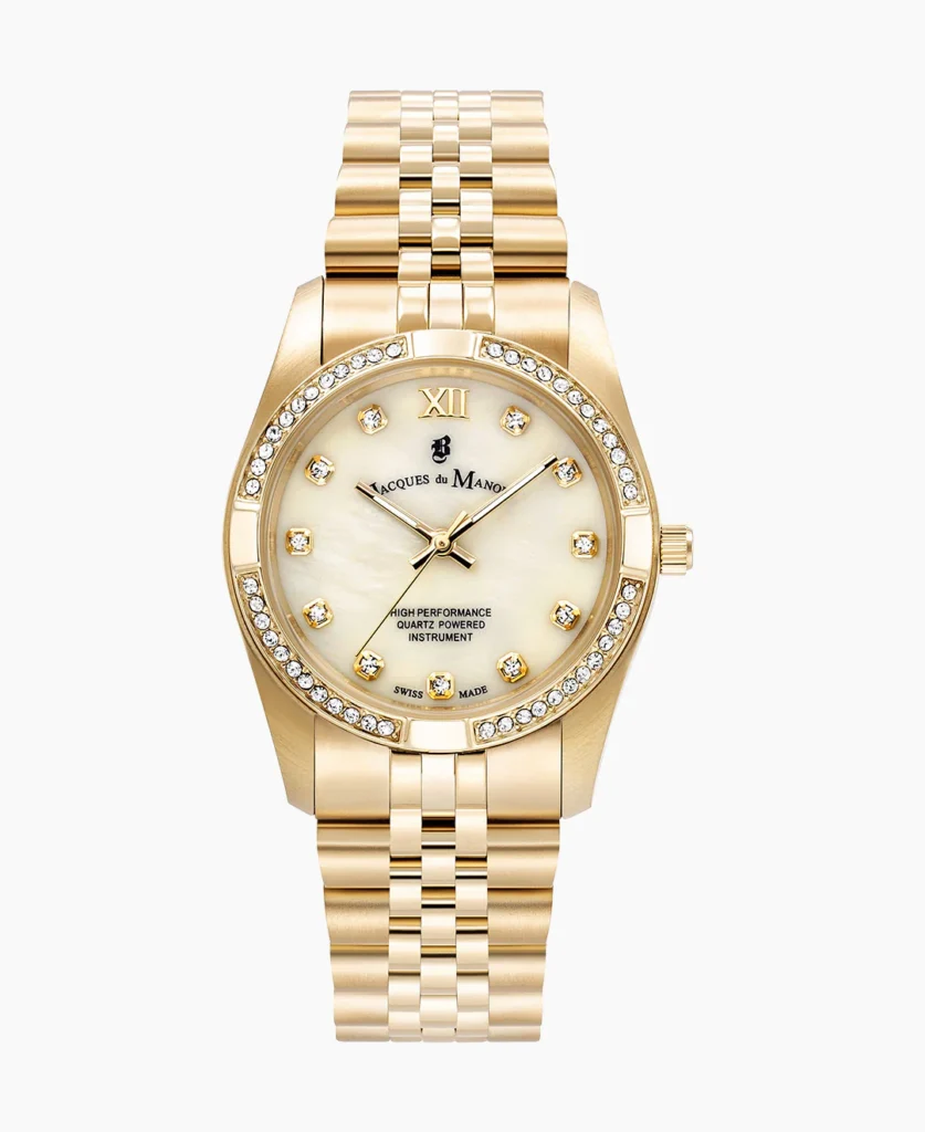Inspiration Elegance Prestige 34mm Three hands Gold tone Gold dial Stainless steel swiss watch