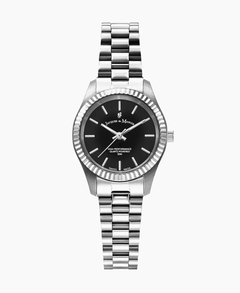 Inspiration Prime 26mm Three hands Silver tone Black dial Stainless steel swiss watch